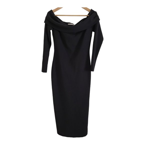 Bec + Bridge Black Off Shoulder Dress Long Sleeve Size 8 New with Tag - Picture 3 of 11